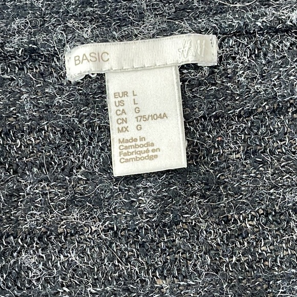 H&M Basic Charcoal Gray Mohair Ribbed Shrug Cardigan - Picture 14 of 15